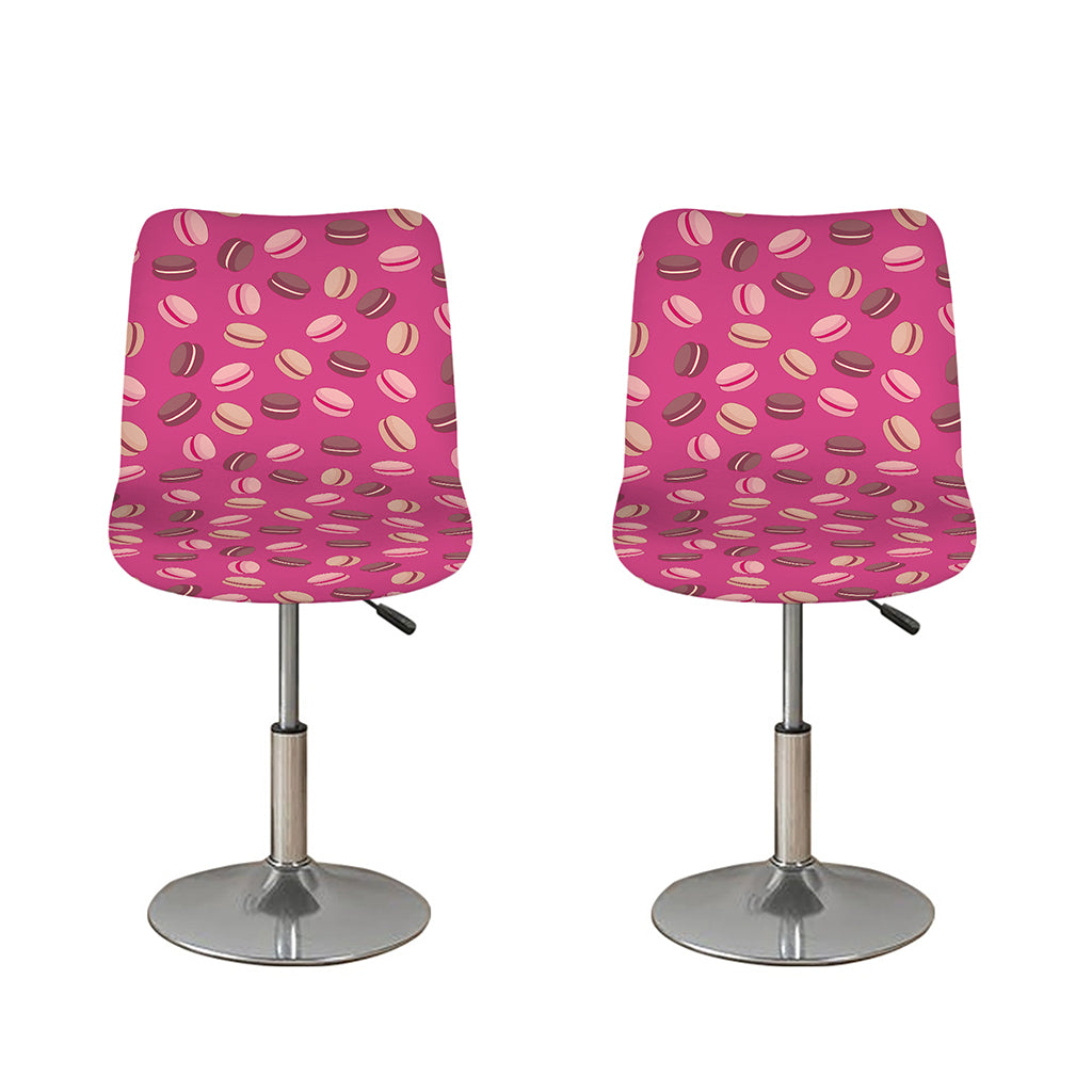 Sweet Macarons Pattern Print Bar Stool Covers