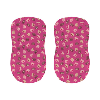 Sweet Macarons Pattern Print Bar Stool Covers