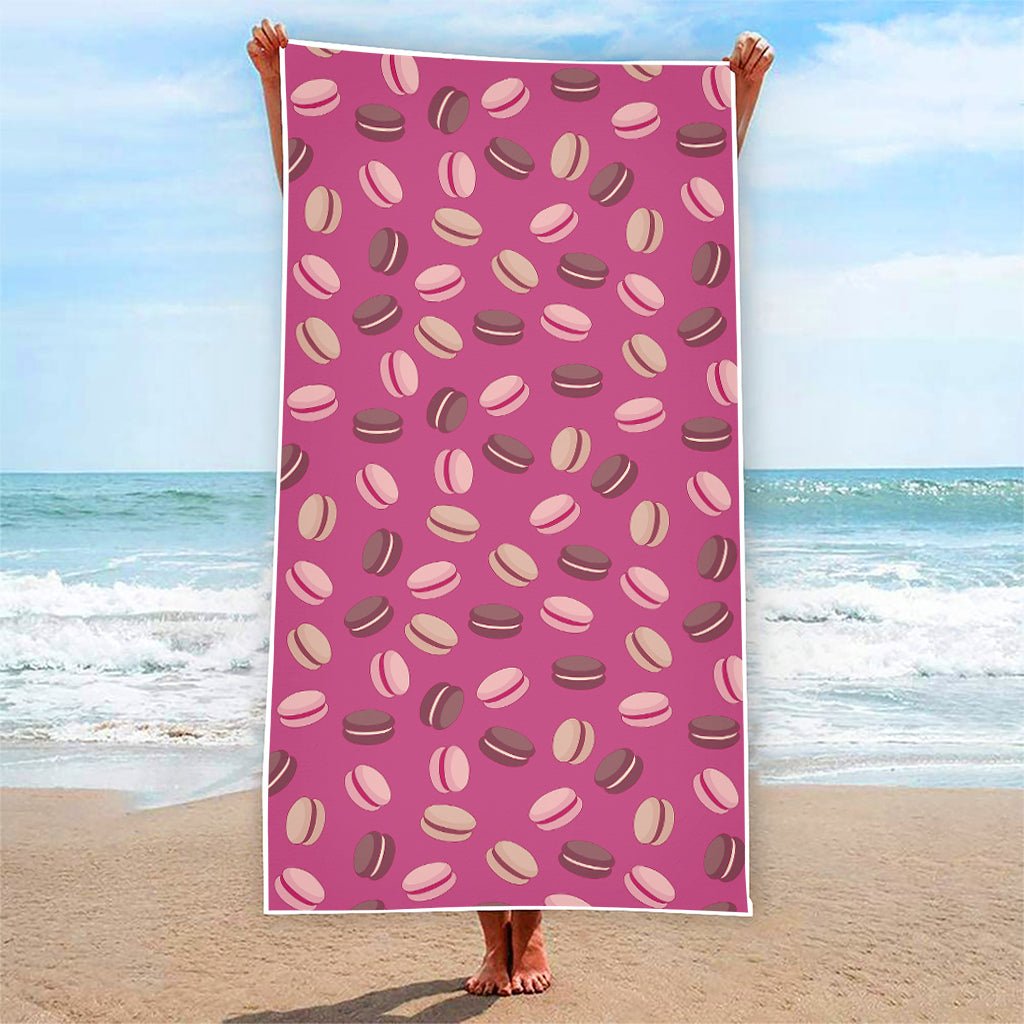 Sweet Macarons Pattern Print Beach Towel