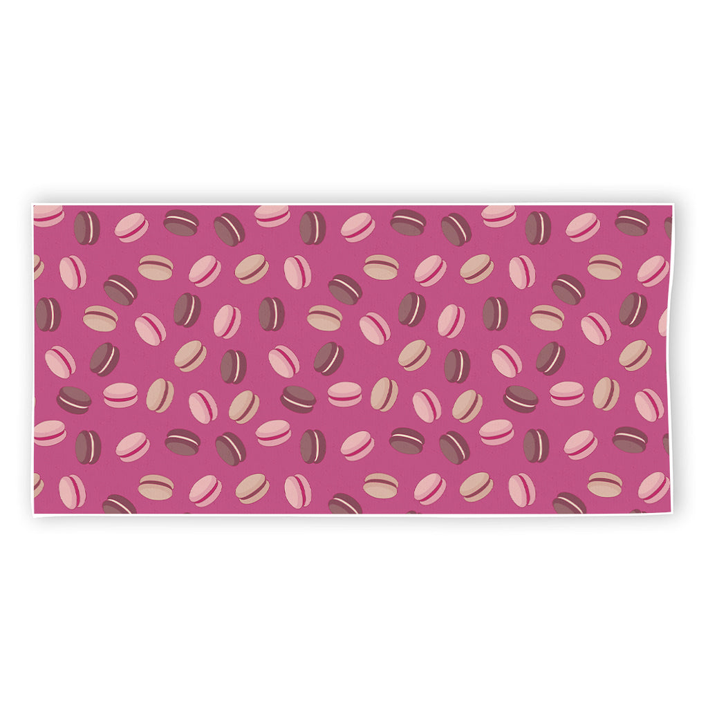 Sweet Macarons Pattern Print Beach Towel