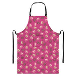 Sweet Macarons Pattern Print Bib Apron With Pocket