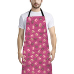 Sweet Macarons Pattern Print Bib Apron With Pocket