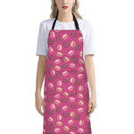 Sweet Macarons Pattern Print Bib Apron With Pocket