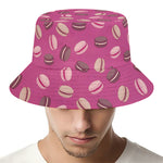 Sweet Macarons Pattern Print Bucket Hat