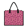 Sweet Macarons Pattern Print Canvas Tote Bag
