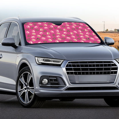 Sweet Macarons Pattern Print Car Windshield Sun Shade