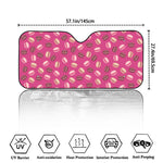 Sweet Macarons Pattern Print Car Windshield Sun Shade