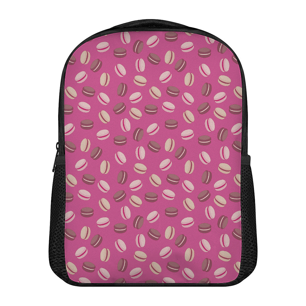 Sweet Macarons Pattern Print Casual Backpack
