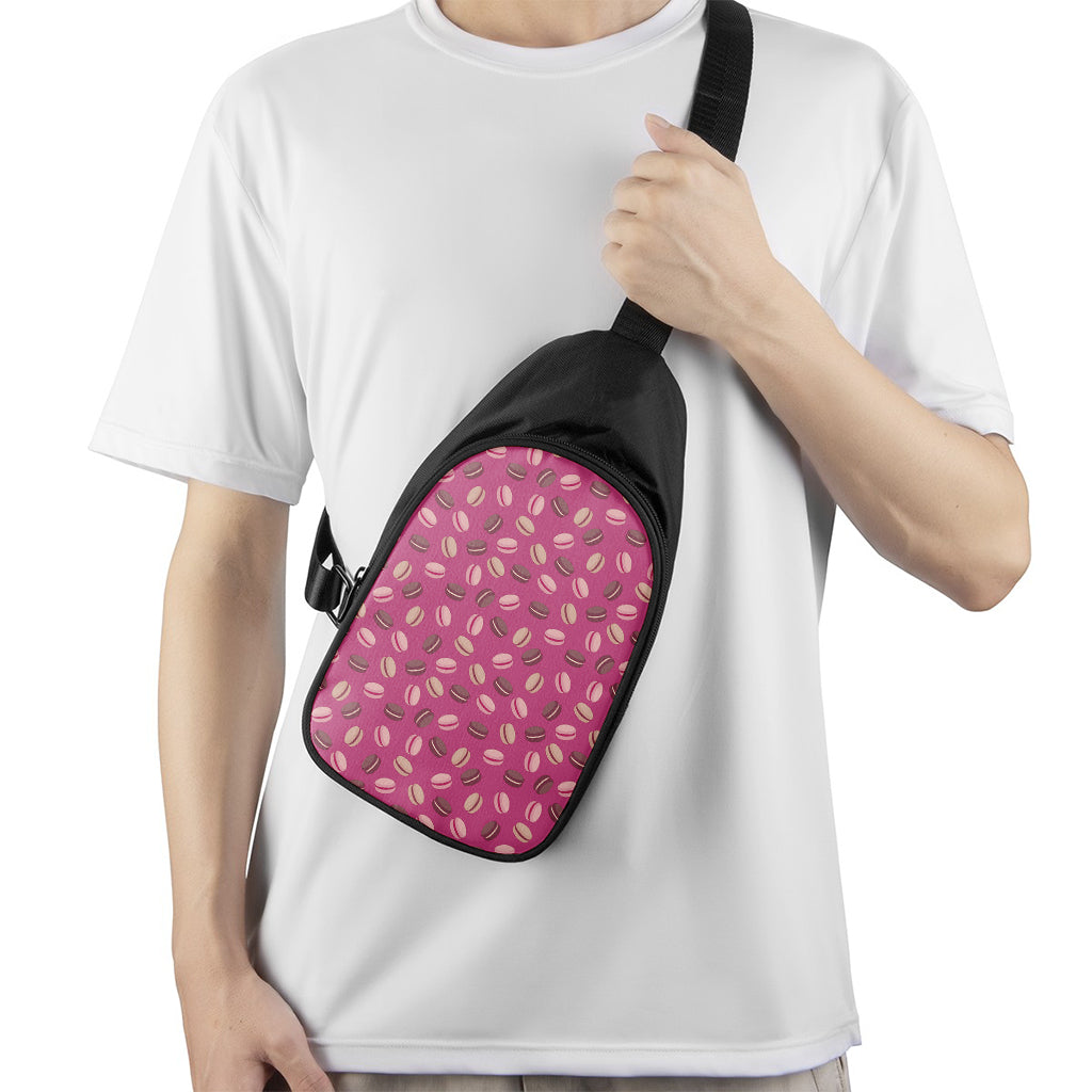 Sweet Macarons Pattern Print Chest Bag