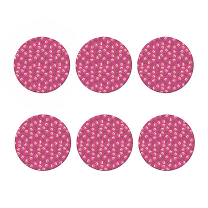 Sweet Macarons Pattern Print Coaster Set