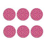 Sweet Macarons Pattern Print Coaster Set