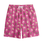 Sweet Macarons Pattern Print Cotton Shorts