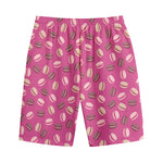Sweet Macarons Pattern Print Cotton Shorts