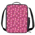 Sweet Macarons Pattern Print Crossbody Lunch Bag