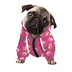 Sweet Macarons Pattern Print Dog Zip Up Hoodie