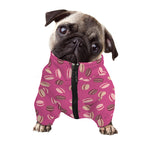 Sweet Macarons Pattern Print Dog Zip Up Jacket