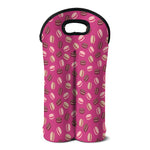 Sweet Macarons Pattern Print Double Neoprene Wine Tote