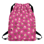 Sweet Macarons Pattern Print Drawstring Backpack
