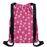Sweet Macarons Pattern Print Drawstring Backpack