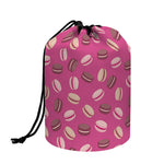 Sweet Macarons Pattern Print Drawstring Makeup Bag