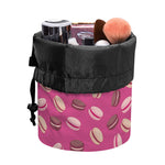 Sweet Macarons Pattern Print Drawstring Makeup Bag