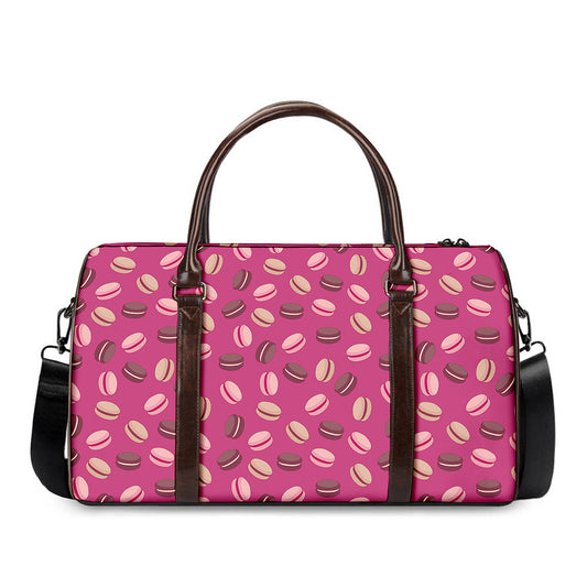 Sweet Macarons Pattern Print Duffle Bag