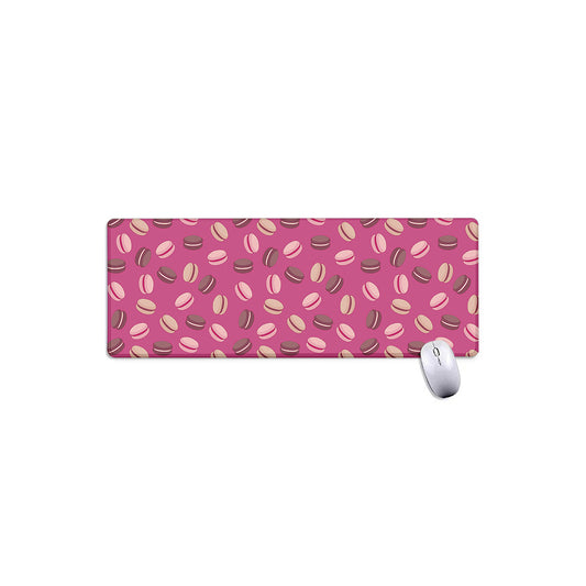 Sweet Macarons Pattern Print Extended Mouse Pad
