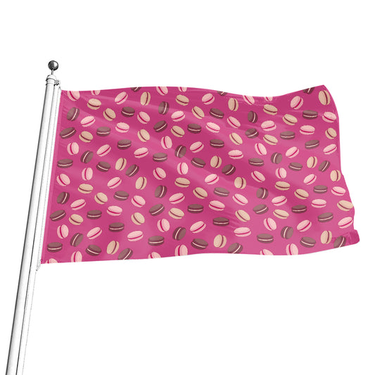 Sweet Macarons Pattern Print Flag