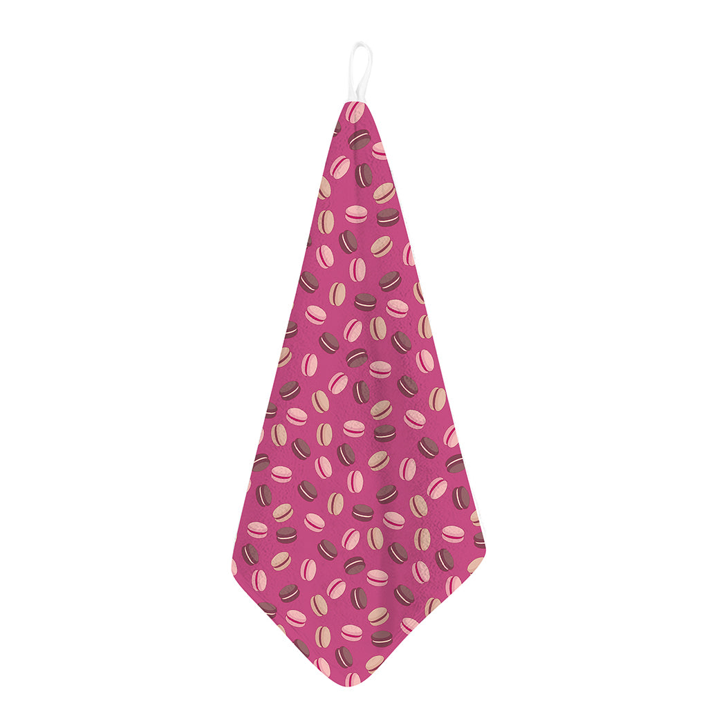 Sweet Macarons Pattern Print Hand Towel