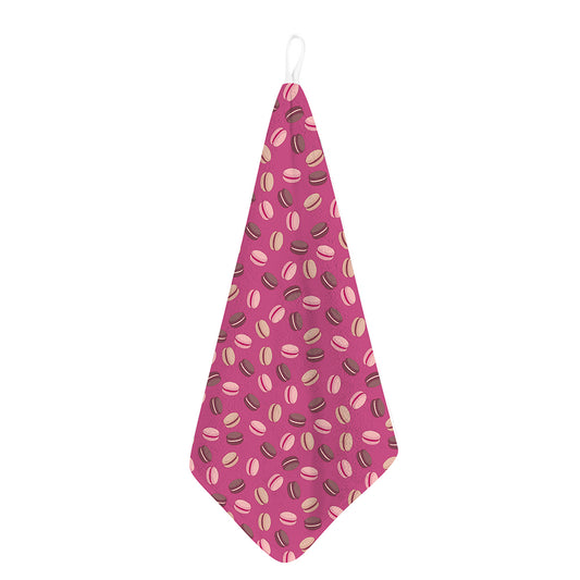 Sweet Macarons Pattern Print Hand Towel