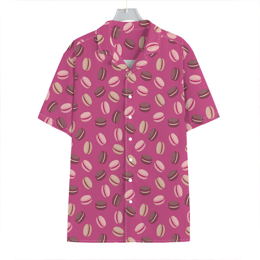 Sweet Macarons Pattern Print Hawaiian Shirt