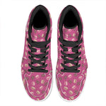 Sweet Macarons Pattern Print High Top Leather Sneakers