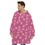 Sweet Macarons Pattern Print Hoodie Blanket