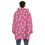 Sweet Macarons Pattern Print Hoodie Blanket