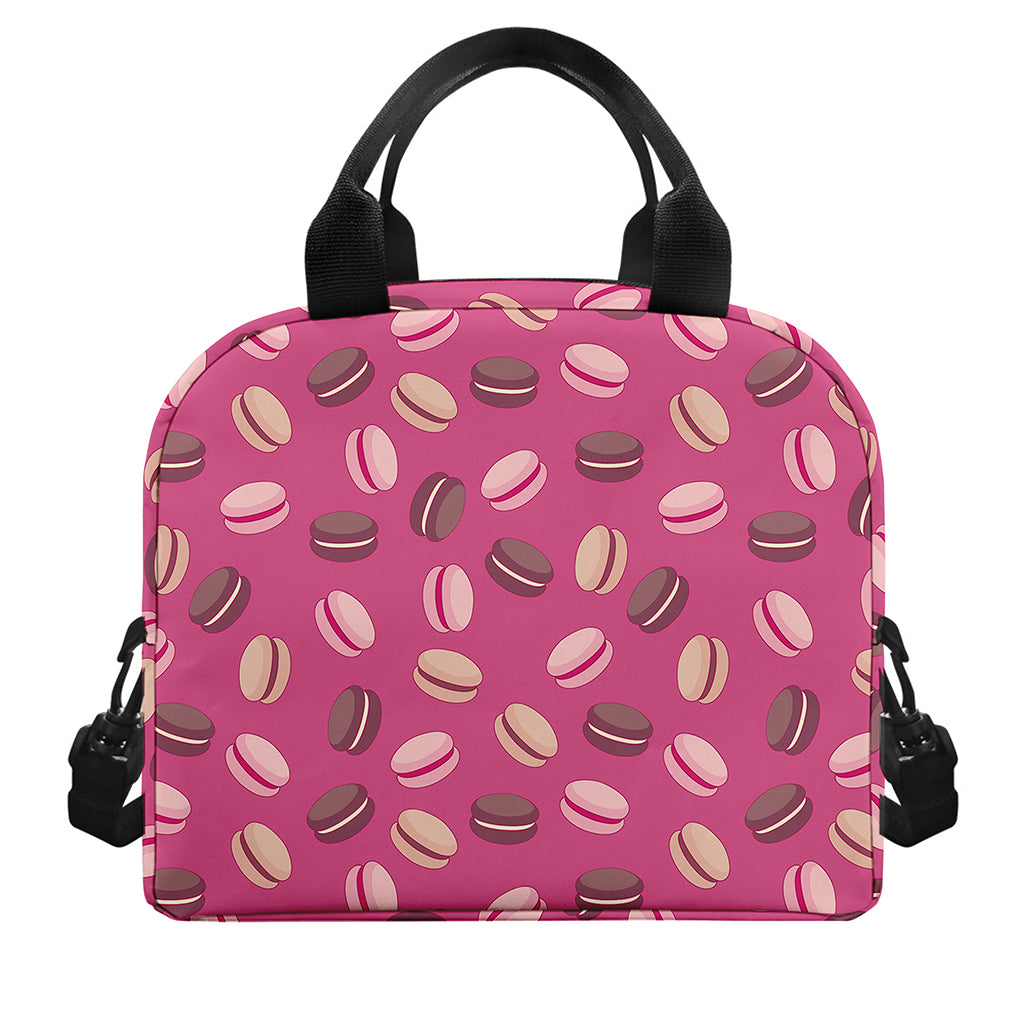 Sweet Macarons Pattern Print Insulated Lunch Bag