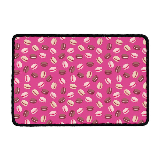Sweet Macarons Pattern Print Kitchen Mat