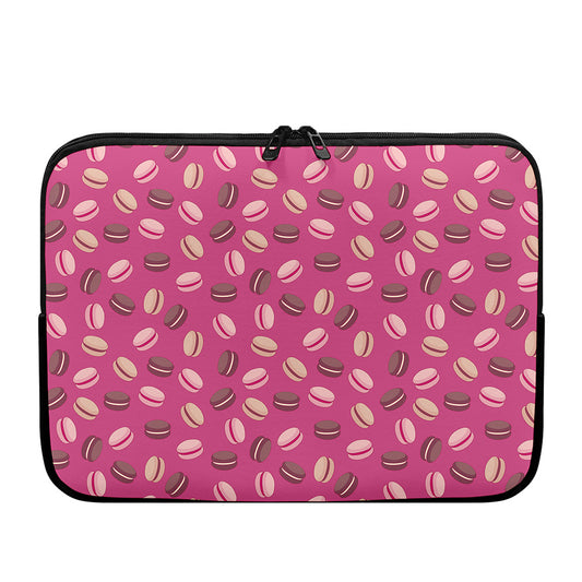 Sweet Macarons Pattern Print Laptop Sleeve