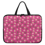 Sweet Macarons Pattern Print Laptop Sleeve With Handle