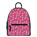 Sweet Macarons Pattern Print Leather Backpack