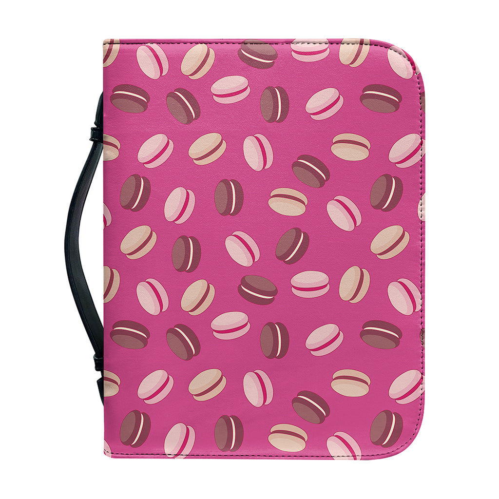Sweet Macarons Pattern Print Leather Bible Cover