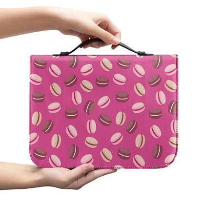 Sweet Macarons Pattern Print Leather Bible Cover