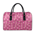 Sweet Macarons Pattern Print Leather Duffel Bag
