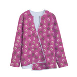 Sweet Macarons Pattern Print Long Sleeve Short Coat