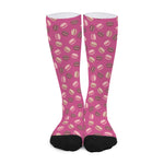 Sweet Macarons Pattern Print Long Socks