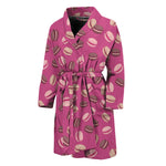Sweet Macarons Pattern Print Men's Bathrobe