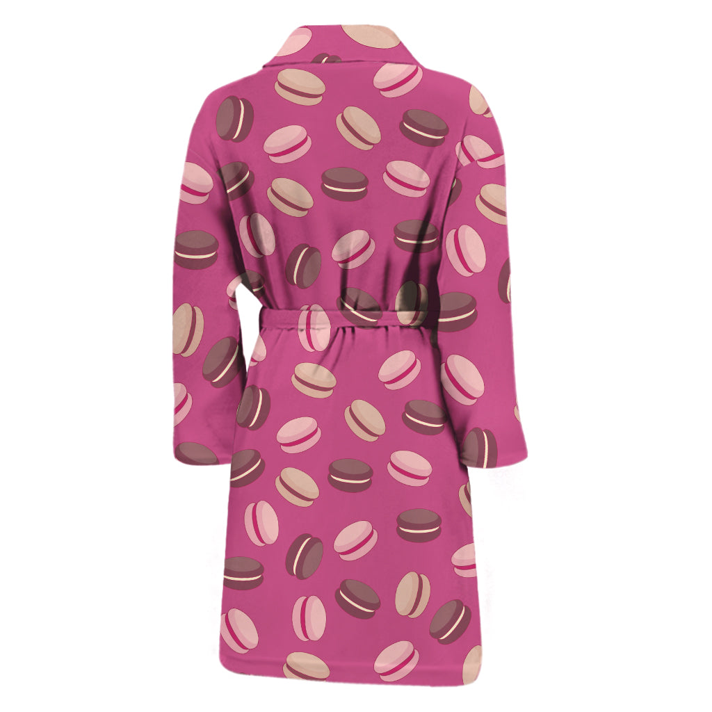 Sweet Macarons Pattern Print Men's Bathrobe