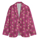 Sweet Macarons Pattern Print Men's Blazer