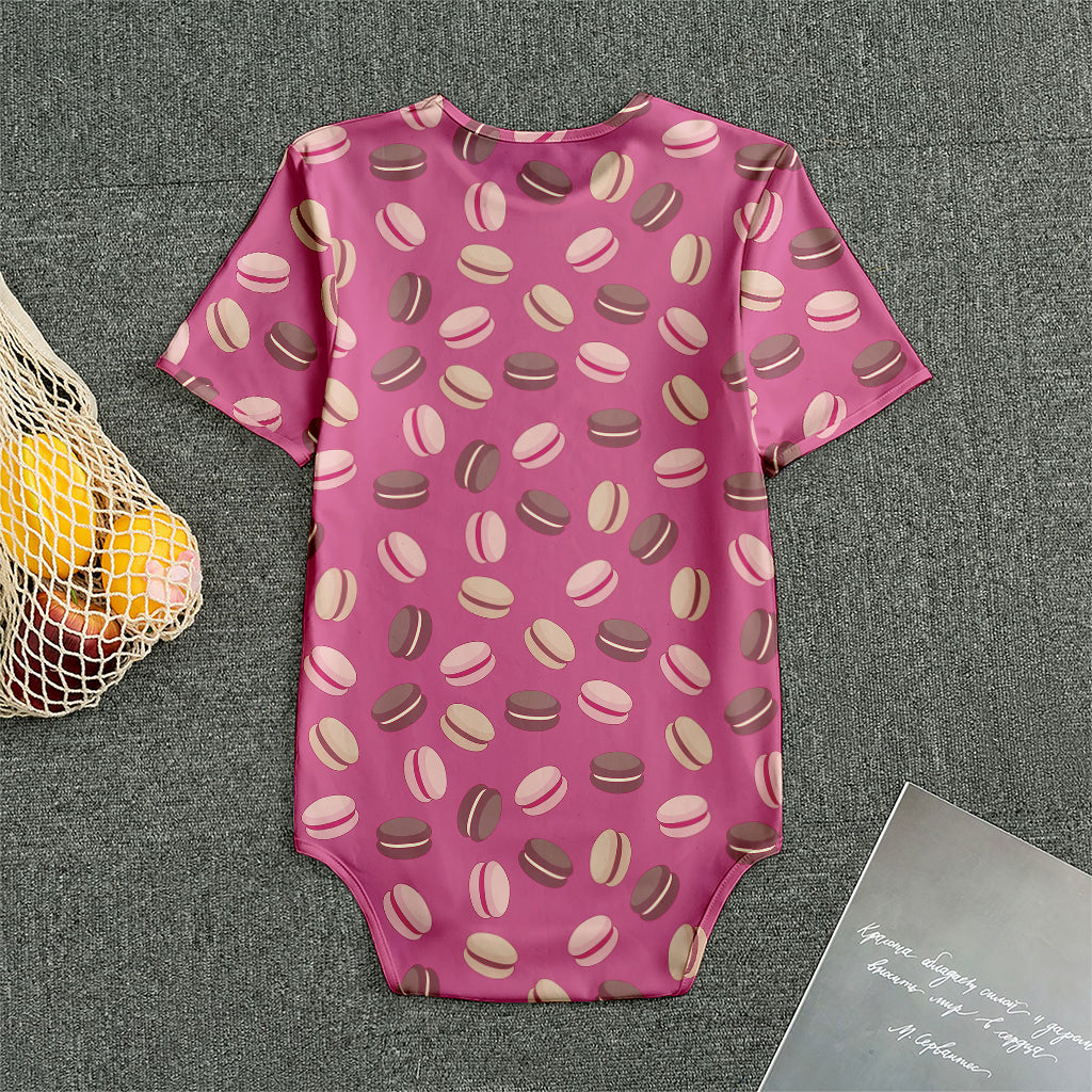 Sweet Macarons Pattern Print Men's Bodysuit