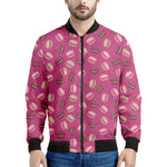 Sweet Macarons Pattern Print Men's Bomber Jacket