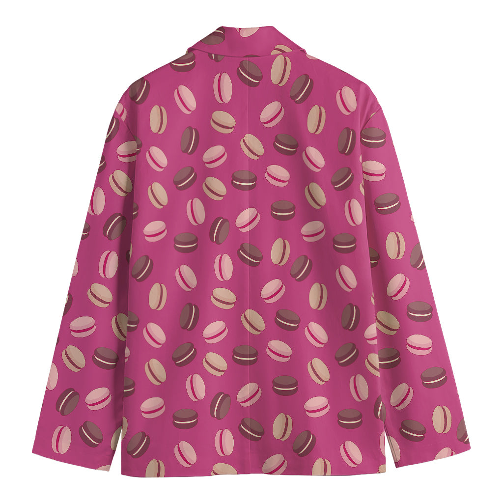 Sweet Macarons Pattern Print Men's Cotton Blazer